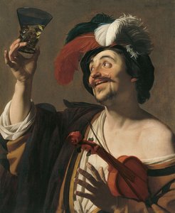 De gelukkige violist door Gerrit van Honthorst