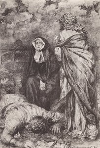 Illustratie voor Het Verhaal van Hereward, De Kampioen van Engeland door Gertrude E. Demain (after) Hammond
