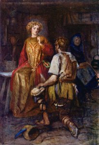 "Vaak bracht hij wilde vruchten uit het bos, waarvan de zijkanten paarsrood waren met glimlachend rood!" door Gertrude E. Demain (after) Hammond