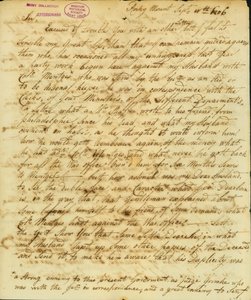 Brief ondertekend Gertrude Joan Senf, Rocky Mount, aan Thomas Jefferson, 11 september 1806 door Gertrude Joan Senf