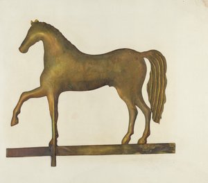 Weerhaanpaard, ca. 1940 door Gertrude Koch