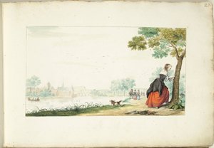 Vrouw die namen in een boom grift