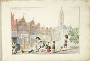 Hanengevecht in de Sassenstraat in Zwolle door Gesina ter Borch