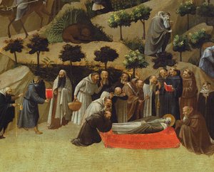 Detail van de Thebaid, dood van een heilige, c.1410