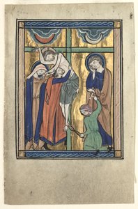 Miniatuur Uitgesneden uit de "Potocki Psalter": De Afzetting