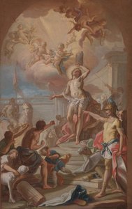 Het Martelaarschap van St. Sebastian, c.1780 door Giacinto (attr. to) Diana