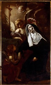 Heilige Rita de Cascia in extase door Giacinto Brandi