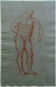 Studie naar de figuur van Hercules Farnese door Giacinto Calandrucci