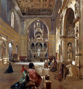 Interieur van de San Giovanni a Carbonara Kerk door Giacinto Gigante