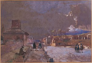 Italië, De Straat van de Graven in Pompeii