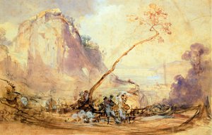 Sorrento Landschap, ca 1848 door Giacinto Gigante