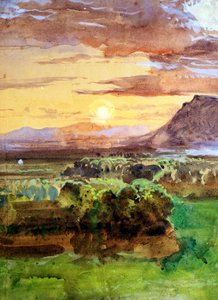 Zonsondergang in Caserta