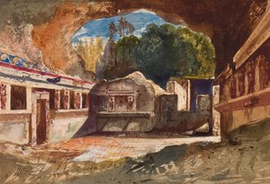 Het tepidarium, Pompeii, met toevoegingen door prinses Maria Annunziata di Borbone door Giacinto Gigante