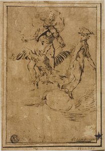 Jupiter en Mercurius in de wolken