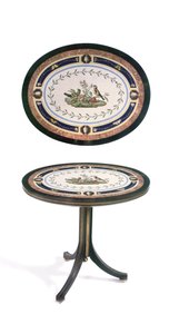 Micromozaïek tafelblad, Rome, late 18e eeuw