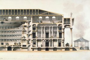 Het Sint-Petersburgse Keizerlijke Bolshoi Kamenny Theater, begin 19e eeuw door Giacomo Antonio Domenico Quarenghi