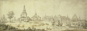 Uitzicht op Kolomenskoye, 1795 door Giacomo Antonio Domenico Quarenghi