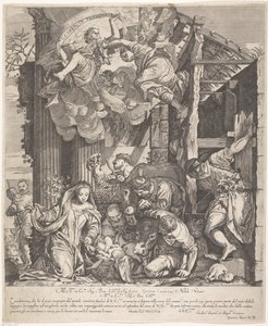 Aanbidding door de herders door Giacomo Barri