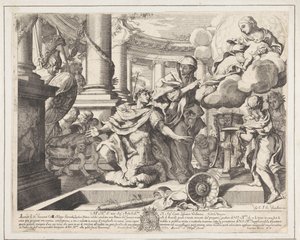 Keizer Augustus en de Tiburtijnse Sibille door Giacomo Barri