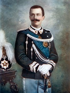 Victor Emmanuel III, koning van Italië, eind 19e-begin 20e eeuw door Giacomo Brogi