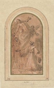 Christus verschijnt aan de zalige Giovanni da San Facondo door Giacomo Cavedone