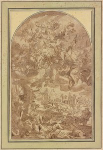 De grote pest in Napels anno 1656 door Giacomo Farelli
