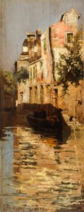 Paneel van een scherm door Giacomo Favretto