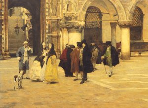 Wandelen op het plein in Venetië