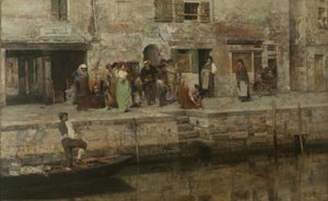Reizende muzikanten, ca. 1881-83 door Giacomo Favretto