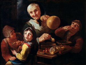 De Maaltijd van de Boer door Giacomo Francesco Cipper