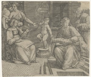 Heilige Familie met Elisabeth en Johannes de Doper