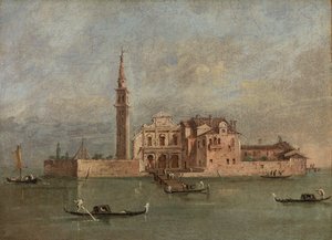 Capriccio van een Eiland in de Venetiaanse Lagune door Giacomo Guardi
