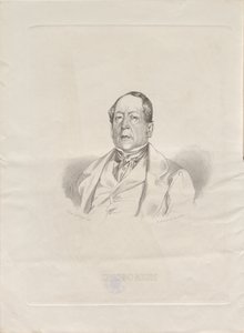 Portret van de componist Gioachino Antonio Rossini 1792-1868, 1852 door Giacomo Luzzati
