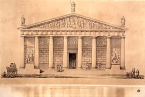De Rijschool van de Keizerlijke Garde, St. Petersburg door Giacomo Antonio Domenico Quarenghi