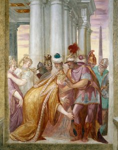 Sophonisba smeekt Masinissa door Giambattista Zelotti