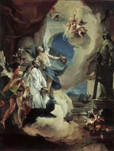 Sint Aloysius Gonzaga in Glorie, c. 1725 door Giambattista Tiepolo