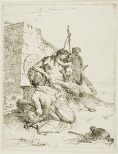 Satyrfamilie met de obelisk, uit Scherzi