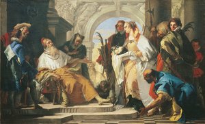 De beschermheiligen van de familie Crotta door Giambattista Tiepolo
