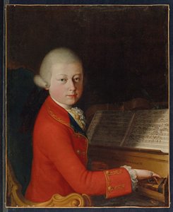 Portret van Wolfgang Amadeus Mozart op 13-jarige leeftijd, in Verona