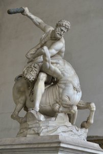 Hercules in de strijd tegen de centaur Nessus door (after) Giambologna