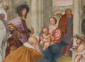 Centrale Schip, Vijfde Noordelijke Span, Aanbidding van de Wijzen, Gian Francesco Bembo door Gian Francesco Bembo