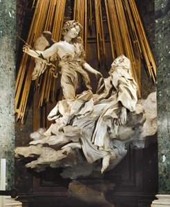 Italië, Rome, Kerk van Santa Maria della Vittoria, Extase van Sint-Theresia van Ávila door Gian Lorenzo Bernini