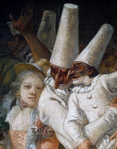 Pulcinella en acrobaten (detail)