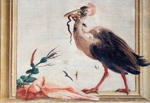Een Kasuaris met een Slang in Zijn Bek, uit de Chinese Kamer in de Foresteria door Giovanni Domenico Tiepolo