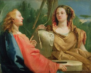 Christus en de Samaritaanse Vrouw door Giovanni Domenico Tiepolo