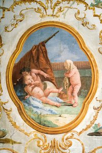 Fresco uit de Putti Kamer, in de Foresteria