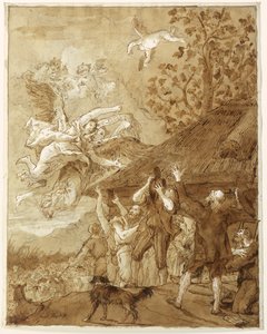 De aankondiging aan de herders door Giovanni Domenico Tiepolo