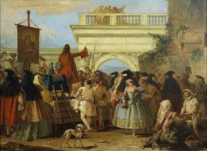 De charlatan door Giovanni Domenico Tiepolo