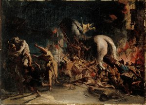 Het beleg van Troje door Giovanni Domenico Tiepolo