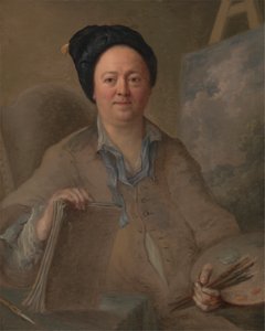 Portret van een landschapsschilder, mogelijk George Lambert door Giles Hussey